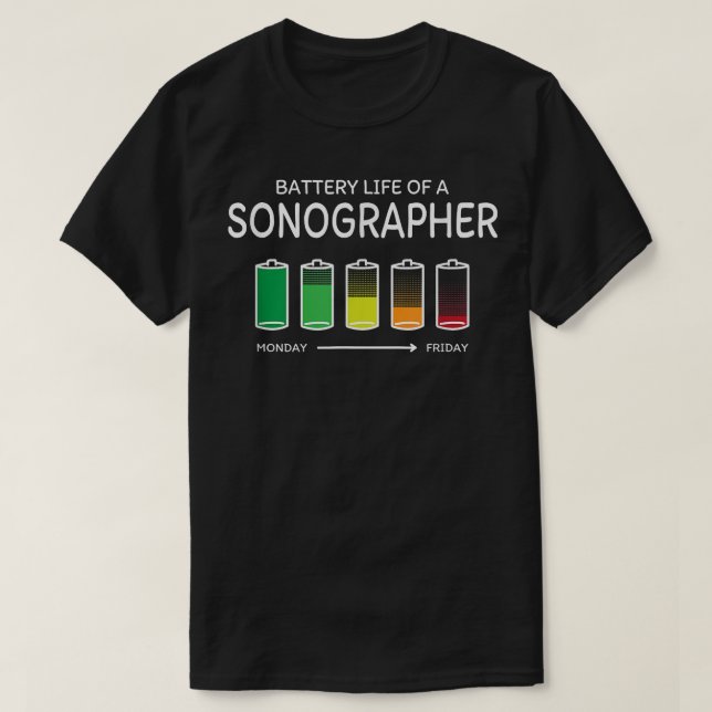 Akkubetriebsdauer eines Sonographen Freunde Ultras T-Shirt (Design vorne)