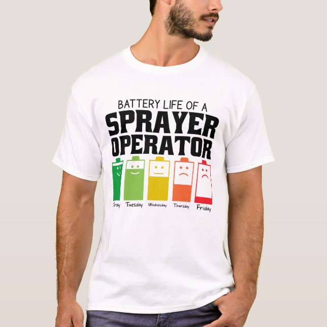 Akkubetriebsdauer eines Sprayers T-Shirt (Vorderseite)