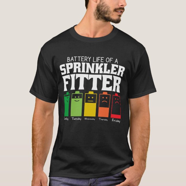 Akkubetriebsdauer eines Sprinklergeräts T-Shirt (Vorderseite)