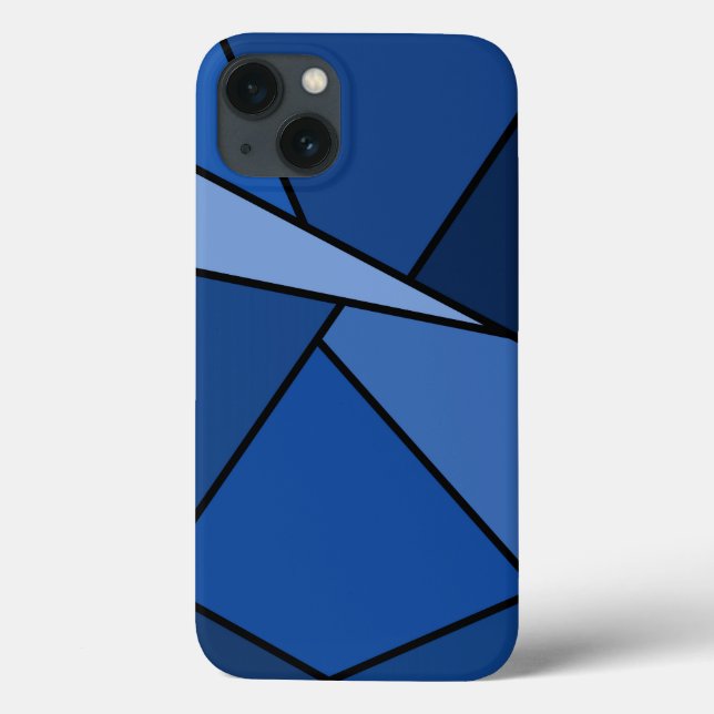 Akkugehäuse für abstrakte Blue Polygons Case-Mate iPhone Hülle (Rückseite)