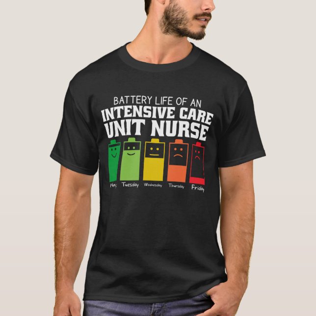 Akkulaufzeit einer Intensivstation T-Shirt (Vorderseite)