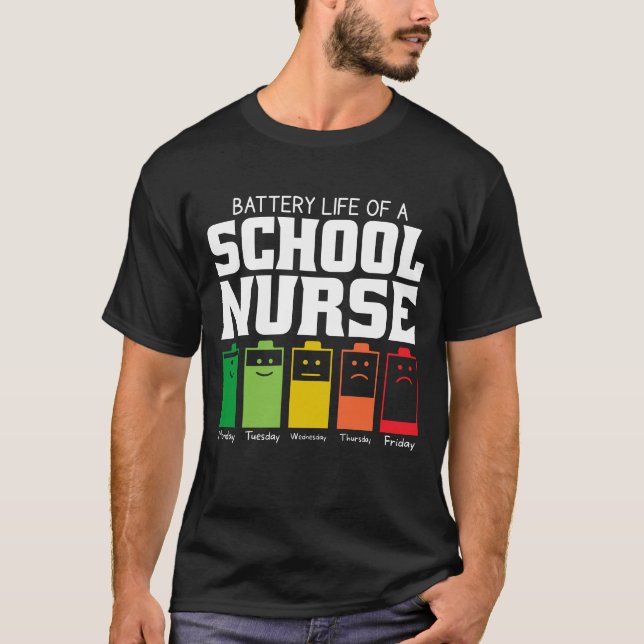 Akkulaufzeit einer Schulkur T-Shirt (Vorderseite)