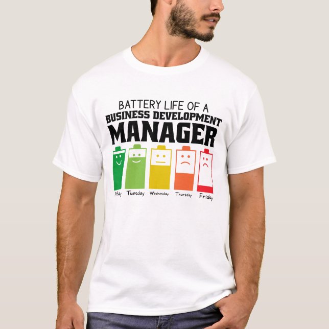 Akkulaufzeit eines Business Development Managers T-Shirt (Vorderseite)