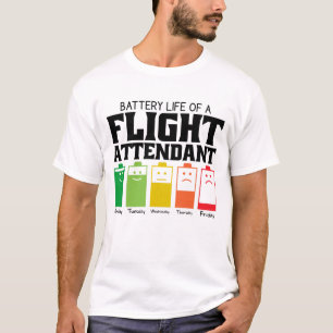 Akkulaufzeit eines Flugbegleiters T-Shirt