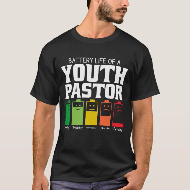 Akkulaufzeit eines Jungpastors T-Shirt (Vorderseite)