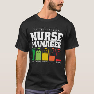 Akkulaufzeit eines Krankenpflegepersonals T-Shirt