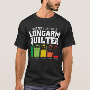 Akkulaufzeit eines Langarm-Quilters T-Shirt