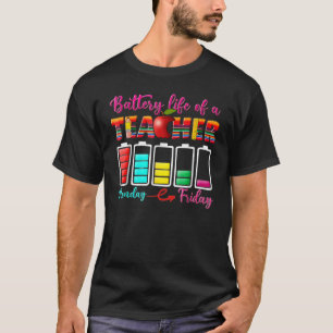 Akkulaufzeit eines Lehrers Bester Lehrer Lehrer T-Shirt