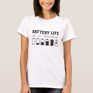 Akkulaufzeit eines Lehrers Minimalistisch T-Shirt