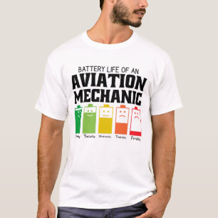 Akkulaufzeit eines Luftfahrtgeräts T-Shirt