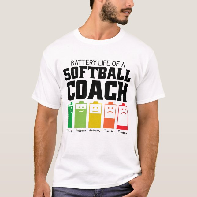 Akkulaufzeit eines Softballtrainers T-Shirt (Vorderseite)