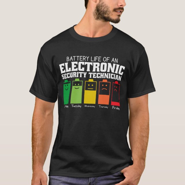 Akkulaufzeit eines Technikers für elektronische Si T-Shirt (Vorderseite)