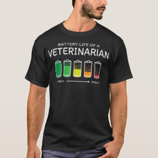 Akkulaufzeit von Tierärzten T-Shirt