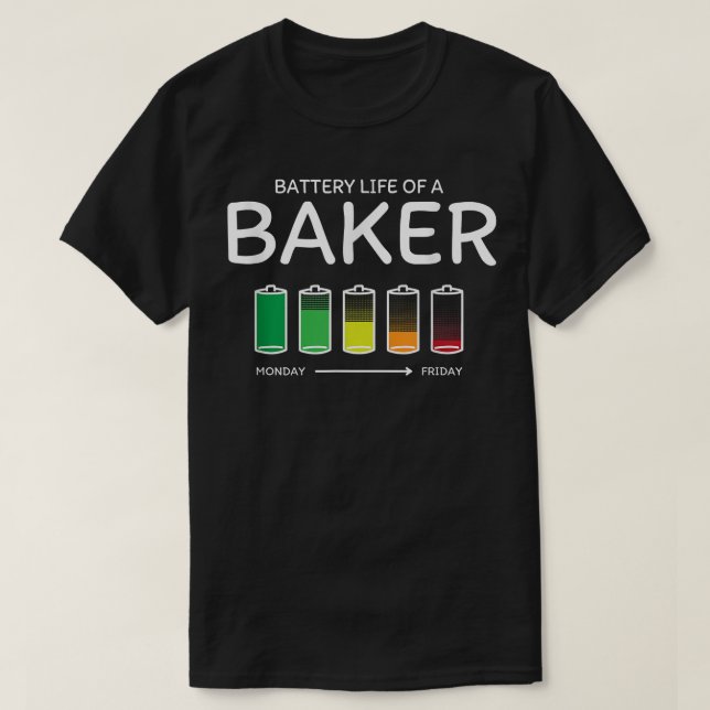 Akkuleben eines Bäckerfreundes Baking Buddy Pastr T-Shirt (Design vorne)