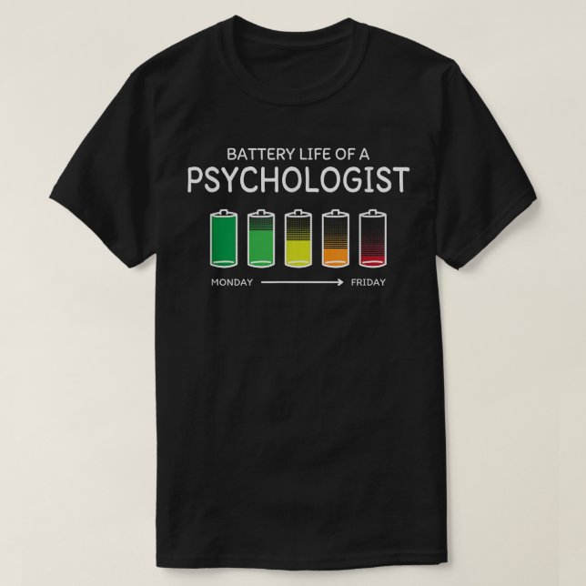 Akkuleben eines Psychologen Freunde Psychologie T-Shirt (Design vorne)