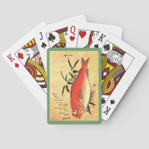 Akodai - Hiroshige farbenfrohe japanische Fischdru Spielkarten