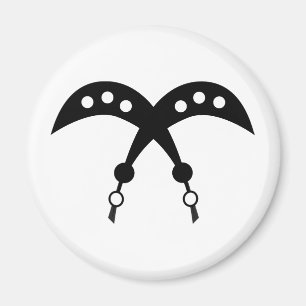 AKOFENA   Adinkra-Symbol des Mutes und der Werte Magnet