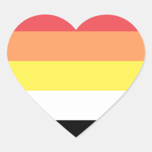 Akoisexual Akoiromantic Pride Flag Herz-Aufkleber