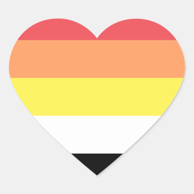 Akoisexual Akoiromantic Pride Flag Herz-Aufkleber (Vorderseite)