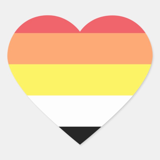 Akoisexual Akoiromantic Pride Herz-Aufkleber (Vorderseite)