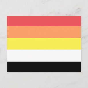 Akoisexuell Akoiromantische Pride-Flagge Postkarte