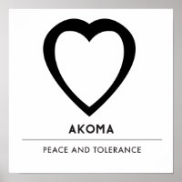 Akoma | Symbol für Geduld und Toleranz Weiß