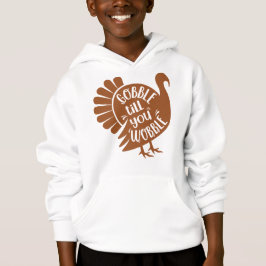 Akquisiter Gobble bis Sie weinen, Erntedank Boys' Hoodie