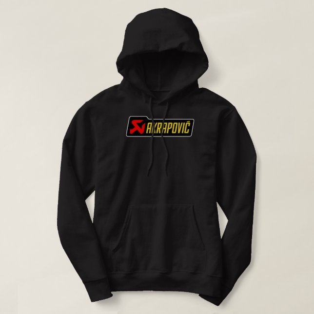 Akrapovic custom made Replik Design gelben Text C Hoodie (Design vorne)