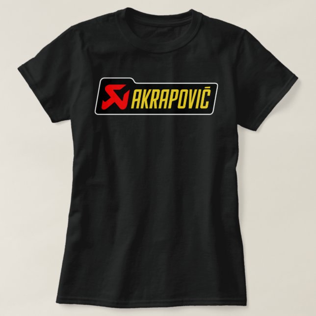 Akrapovic custom made Replik Design gelben Text C T-Shirt (Design vorne)