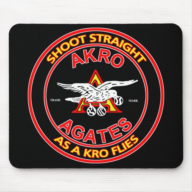 Akro Achat-Schwarzes Mousepad (Vorne)