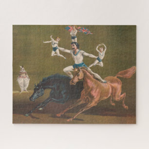 Akrobaten zu Pferd. Puzzle