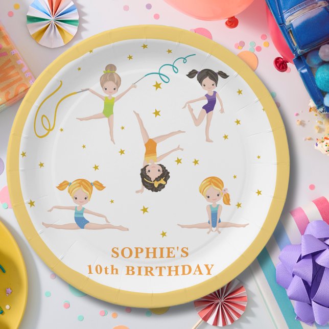 Akrobatik-Spaß zum Geburtstag für Kinder  Pappteller (Von Creator hochgeladen)