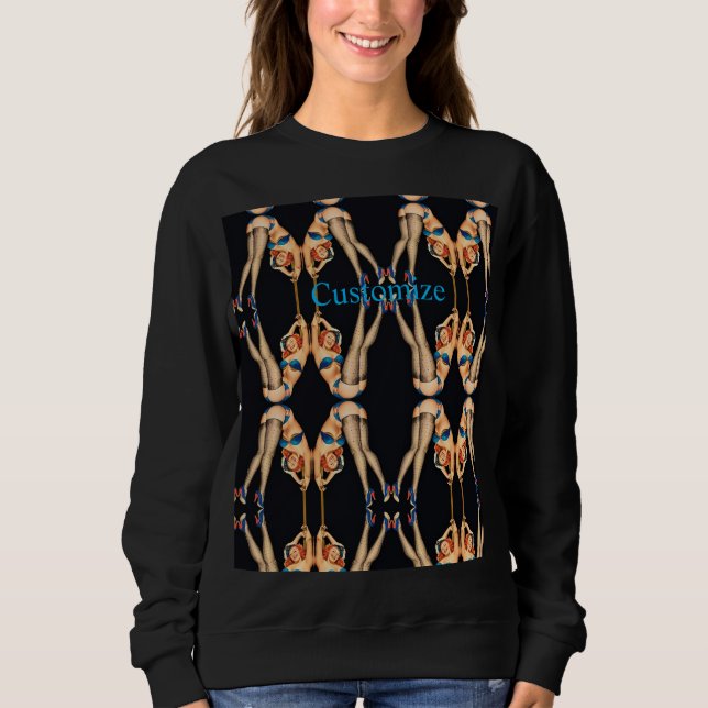 Akrobatische Vintage Pinups Thunder_Cove  Sweatshirt (Vorderseite)