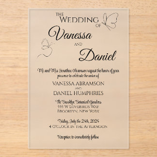 Akrobielle Hochzeitseinladung Acryleinladungen