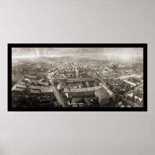 Akron bearbeitet Ohio-Foto 1907 Poster