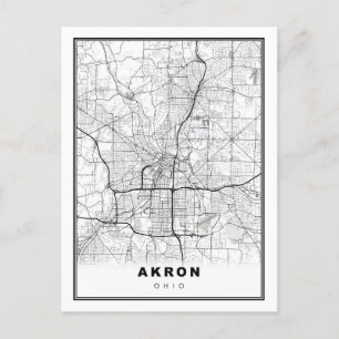 Akron Map Feiertagspostkarte