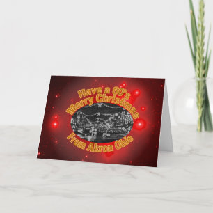 Akron Ohio 60's Christmas Cards. Feiertagskarte