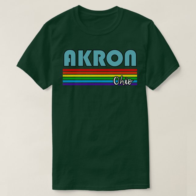 Akron Ohio Pride Akron LGBT-Geschenk LGBTQ-Unterst T-Shirt (Design vorne)