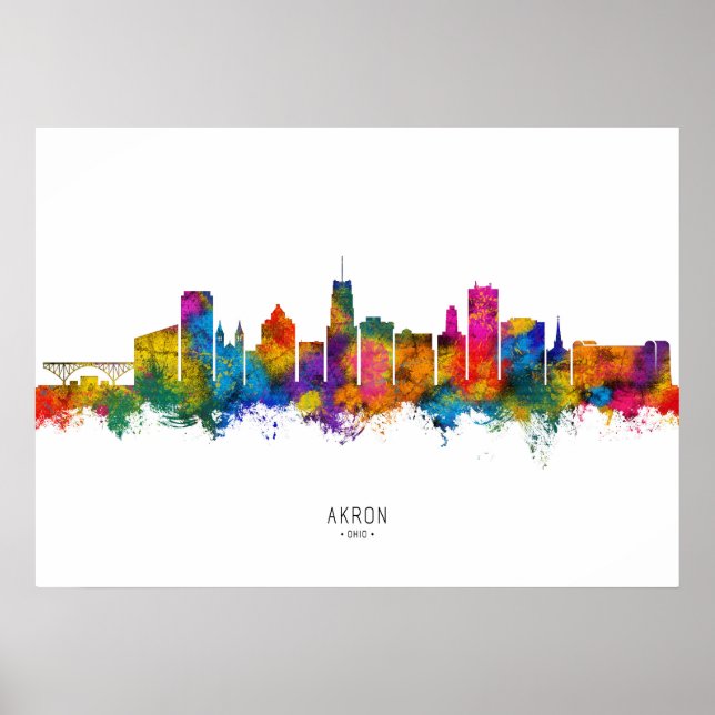 Akron Ohio Skyline Poster (Vorne)