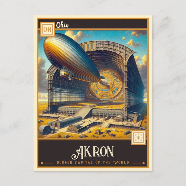 Akron, Ohio | VINTAG Postkarte (Vorderseite)