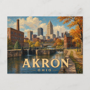 Akron Ohio Vintage-Reisepostkarte Postkarte