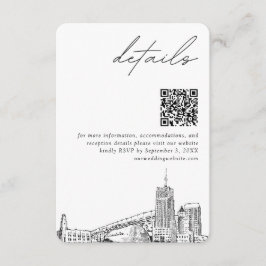 Akron Ohio Wedding Modern Details QR Code Begleitkarte