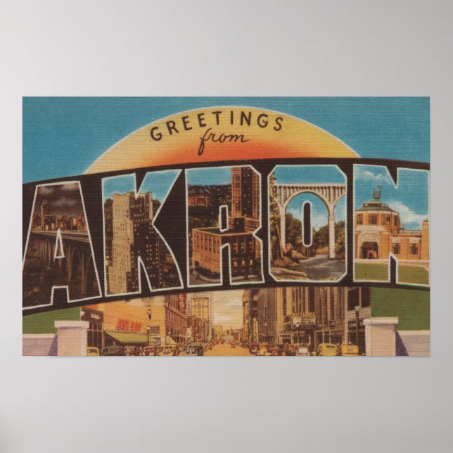 Akron, OhioLarge Letter ScenesAkron, OH 2 Poster (Vorne)