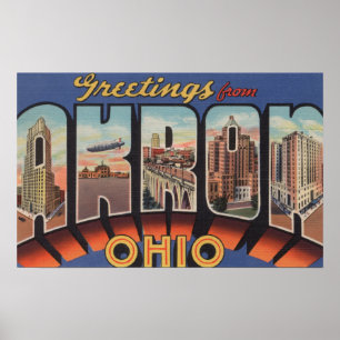 Akron, OhioLarge Letter ScenesAkron, OH Poster