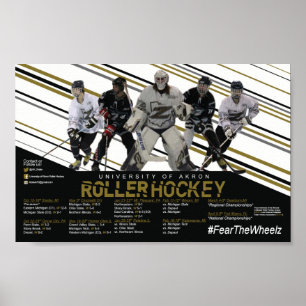 Akron Roller Hockey Schedule Poster