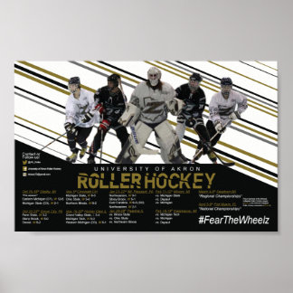 Akron Roller Hockey Schedule Poster