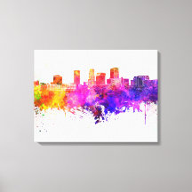 Akron skyline im Watercolor background