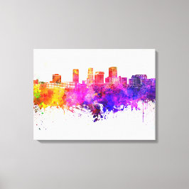 Akron skyline im Watercolor background Leinwanddruck