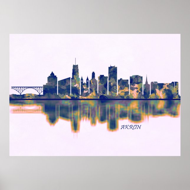 Akron Skyline Poster (Vorne)