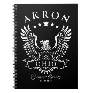 Akron Summit Landkreis Ohio Vintag Eagle Notizblock